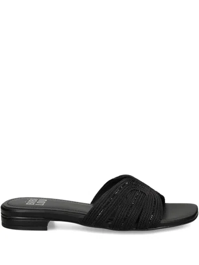 Bibi Lou Braided Leather Sandals In Black
