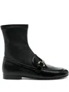 Bibi Lou Buckle-detail Sock Boots In Black