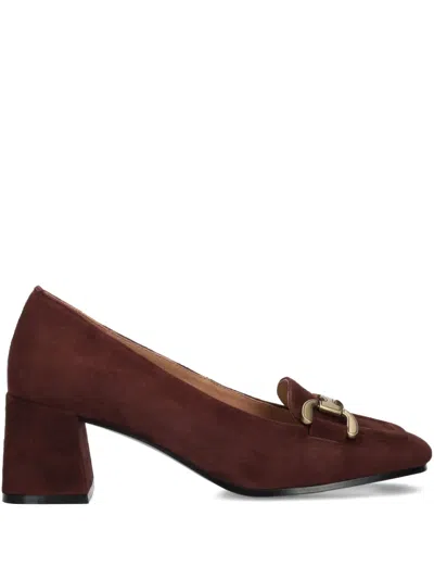 Bibi Lou Buckle Heeled Loafers In Multi