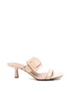 Bibi Lou Buckled Leather Mules In Multi