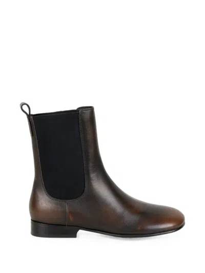 Bibi Lou Burnished Calf Leather Boots In Brown