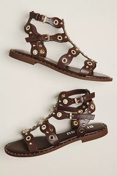 Bibi Lou Calla Studded Gladiator Sandals In Brown