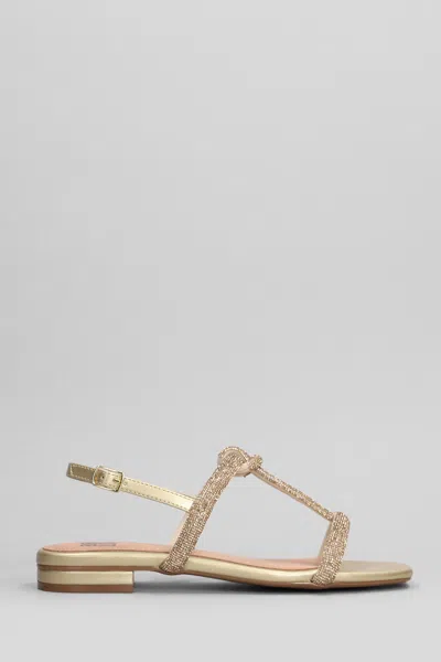 Bibi Lou Caloy Flats In Gold Leather