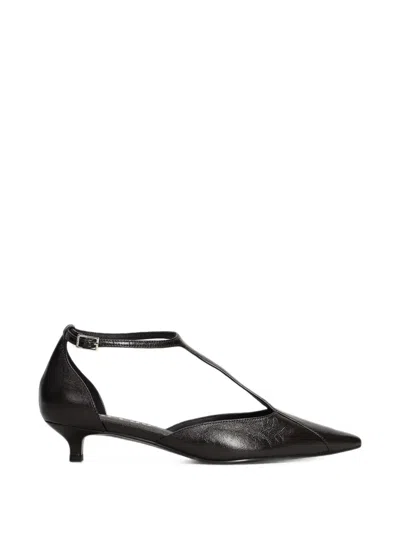 Bibi Lou Canna Pointed-toe T-bar Pumps In Brown