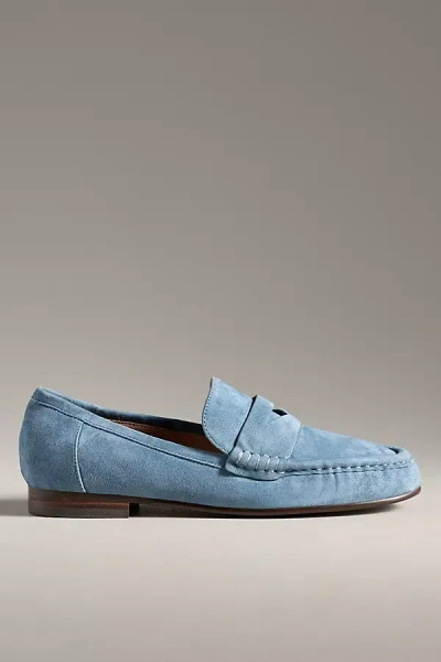 Bibi Lou Classic Ruched Loafers In Blue