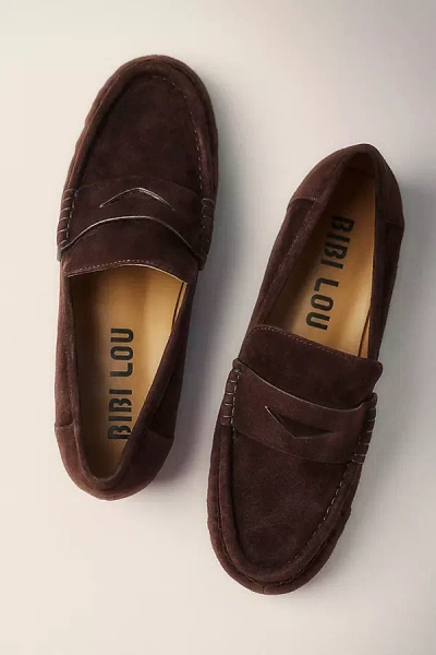 Bibi Lou Classic Ruched Loafers In Brown