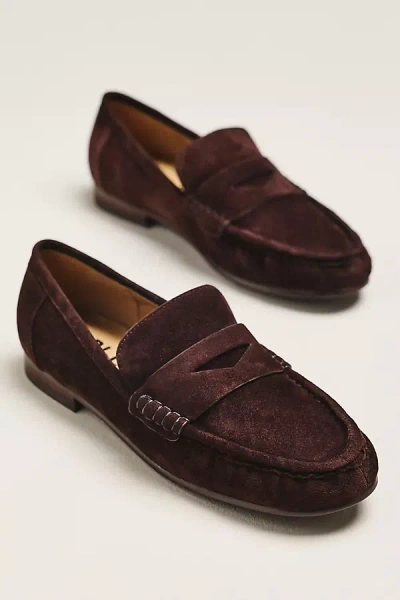 Bibi Lou Classic Ruched Loafers In Burgundy