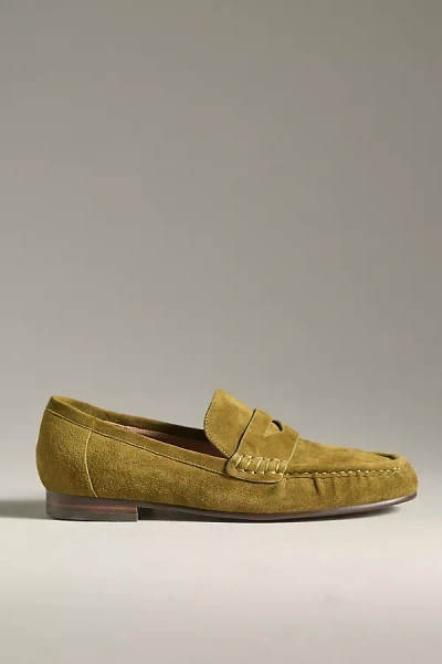 Bibi Lou Classic Ruched Loafers In Green