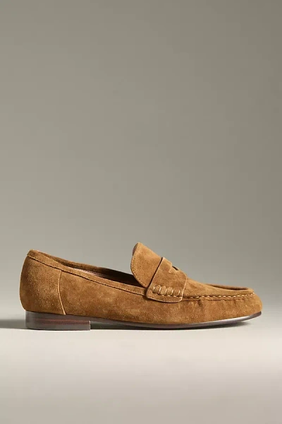 Bibi Lou Classic Ruched Loafers In Brown