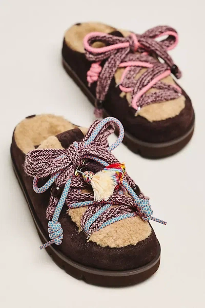Bibi Lou Cori Sherpa Clogs In Brown