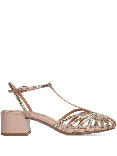 Bibi Lou Crystal-embellished Sandals In Neutral