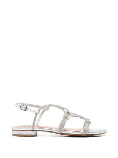 Bibi Lou Crystal-embellished Cage Sandals In Gray