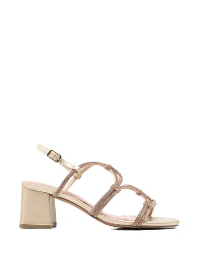 Bibi Lou Crystal-embellished Sandals In Brown