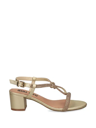 Bibi Lou Crystal-embellished Sandals In Gold
