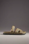 Bibi Lou Cutout Slide Sandals In Beige