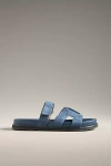 Bibi Lou Cutout Slide Sandals In Blue