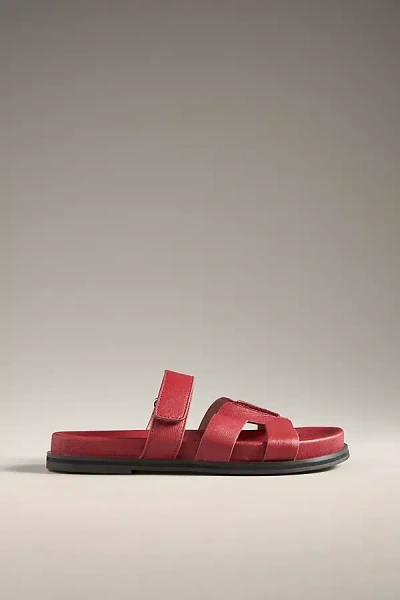 Bibi Lou Cutout Slide Sandals In Red