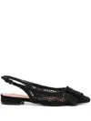 Bibi Lou Dalila Slingback Ballerina Shoes In 黑色