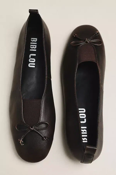 Bibi Lou Elastic Ballet Flats In Brown