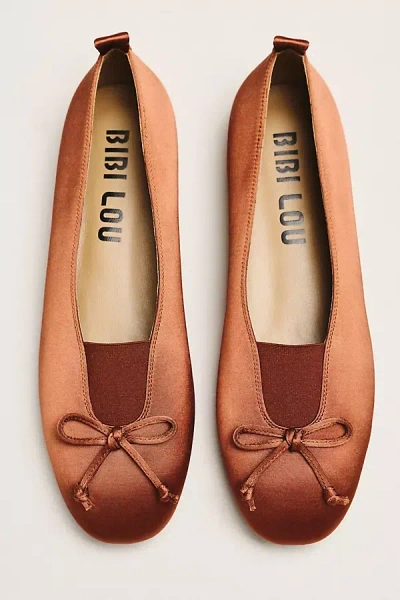 Bibi Lou Elastic Ballet Flats In Brown