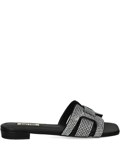 Bibi Lou Embellished Square-toe Sandals In Silver