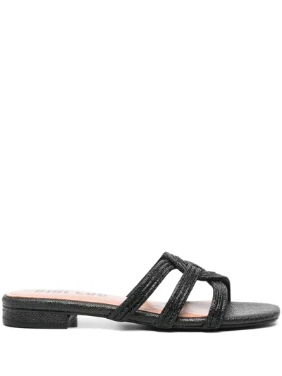 Bibi Lou Eve Flat Sandals In Black