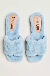 Bibi Lou Fluffy Holly Slides In Blue