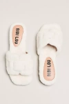 Bibi Lou Fluffy Holly Slides In White