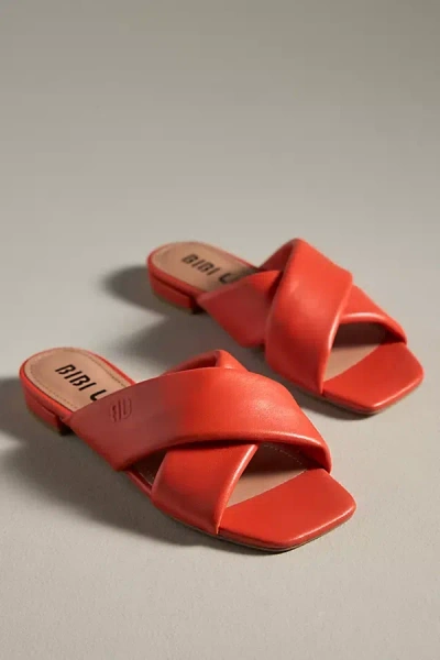 Bibi Lou Gera Puff Sandals In Red
