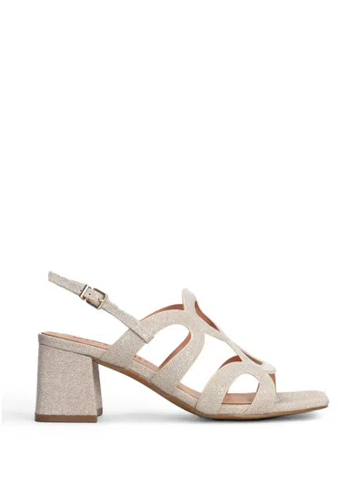 Bibi Lou Glitter-effect Cut-out Sandals In Neutral