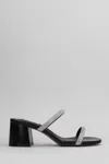 Bibi Lou Heater 60 Slipper-mule In Black Leather In Black