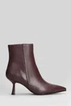 Bibi Lou High Heels Ankle Boots In Burgundy