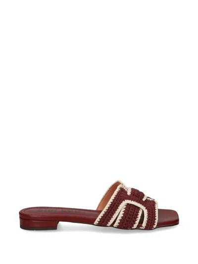 Bibi Lou Holly Crochet-knit Sandals In Red
