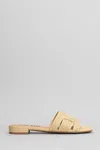 Bibi Lou Woman Sandals Camel Size 7 Leather In Beige
