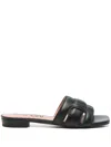 Bibi Lou Holly Flats In Black Leather In Black
