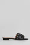 Bibi Lou Holly Flats In Black Leather In Black