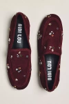 Bibi Lou Icon Studded Loafers In Burgundy