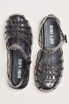 Bibi Lou Jelly Fisherman Sandals In Black
