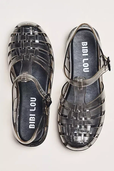 Bibi Lou Jelly Fisherman Sandals In Black