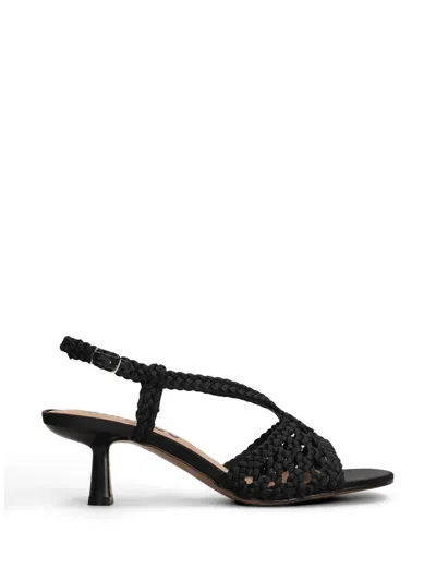 Bibi Lou Kou Braided Slingback Sandals In Black