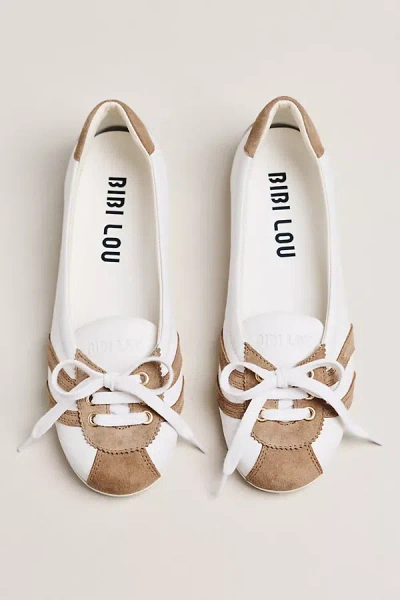 Bibi Lou Lace-up Sneaker Flats In Brown