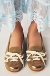Bibi Lou Lace-up Sneaker Flats In Gold