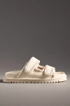 Bibi Lou Lama Braided Velcro-strap Sandals In Beige