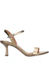 Bibi Lou Leather Ankle-strap Sandals In Gold