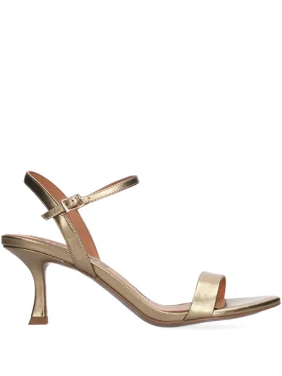 Bibi Lou Leather Ankle-strap Sandals In Gold