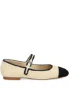 Bibi Lou Mary Jane Woven Flats In Multi