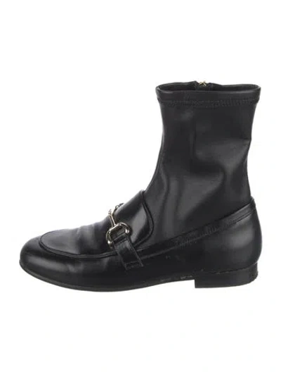Pre-owned Bibi Lou Leather Chelsea Boots In Black