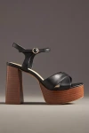 Bibi Lou Leather Cross-strap Platform Sandals In Black