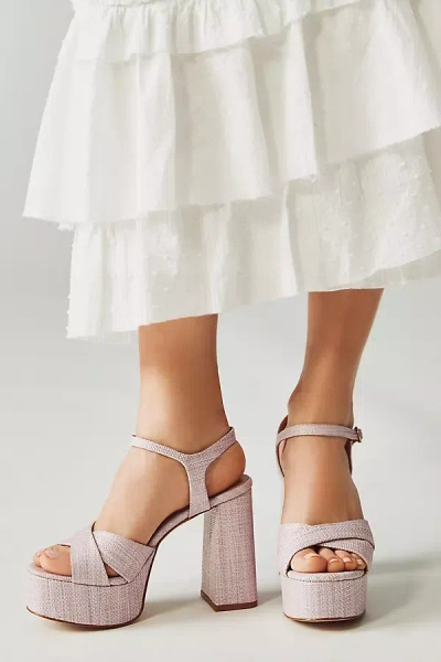 Bibi Lou Leather Cross-strap Platform Sandals In Pink