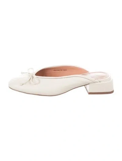Pre-owned Bibi Lou Leather Mules In Neutrals